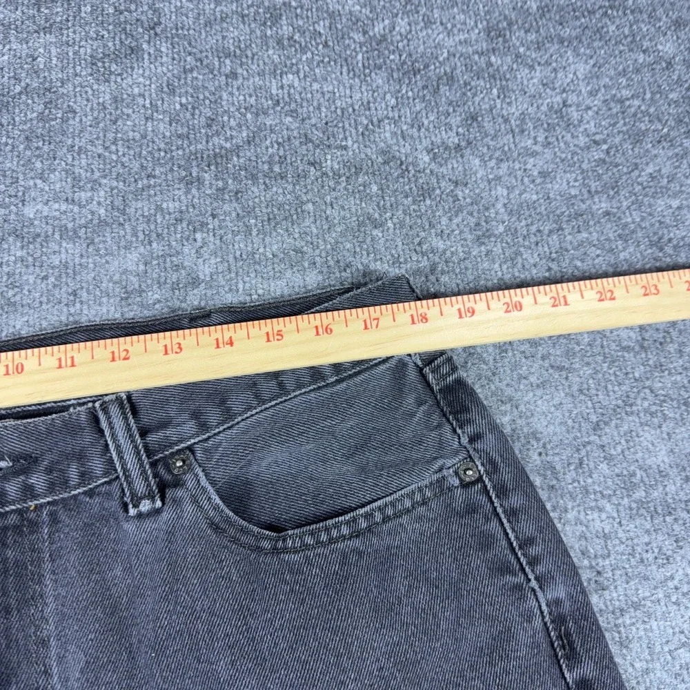 Levis 505 Regular Fit Straight Leg Jeans Mens 38x34 Faded Black Denim Pants